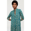 Women's Long Kurta, Spiral Peacock Natural - Tunics - 2