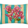 Bougainvillea Stripes White Veronese Cushion - Decorative Pillows - 1 - thumbnail