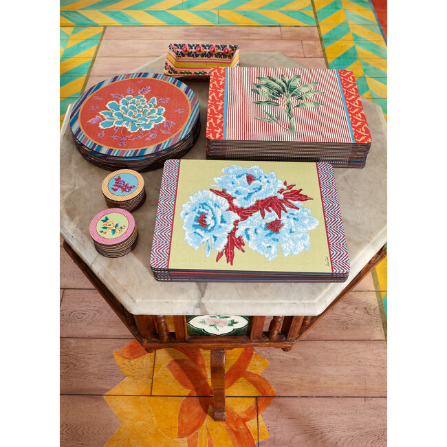 Masonite Placemat, Blue Garden Chutney - Tabletop - 2