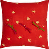 Indonesian Red Rose Cushion, 18x18 - Decorative Pillows - 3