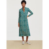 Women's Long Kurta, Spiral Peacock Natural - Tunics - 4