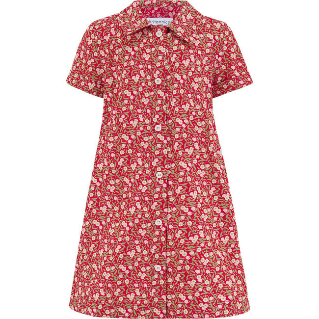 Eaton Shirt Dress, Ruby Chintz - Dresses - 3