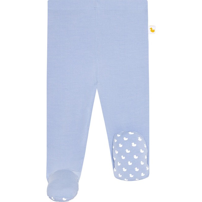 Solid Cloud Blue Footie Legging, Blue - Leggings - 2