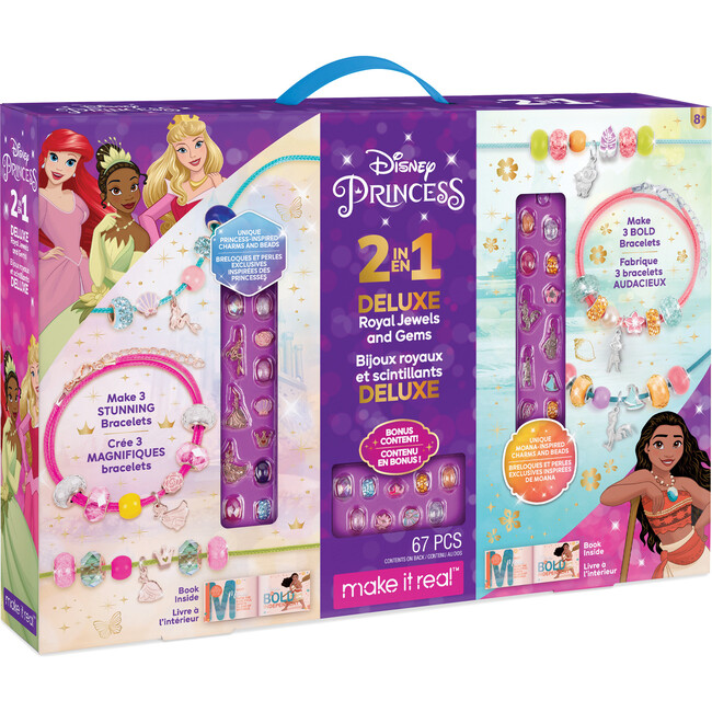 2 in 1 Disney Princess and Moana Royal Jewels and Gems