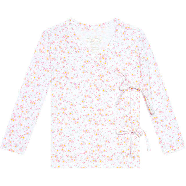 Alexandria Tie Front Kimono Top, White - Shirts - 1