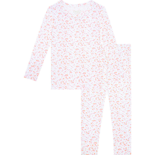 Alexandria Newborn Long Sleeve Basic Pajama, White - Pajamas - 1