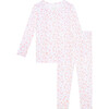 Alexandria Long Sleeve Basic Pajama, White - Pajamas - 1 - thumbnail