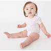 Alexandria Short Sleeve Basic Bodysuit, White - Bodysuits - 2