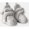 Plush Baby Booties With Anti-Slip Grip Soles, Pearl - Booties - 1 - thumbnail