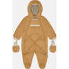 Snowsuit Bebe Benji, Cognac Quilted - Snowsuits - 1 - thumbnail