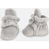 Plush Baby Booties With Anti-Slip Grip Soles, Pearl - Booties - 3