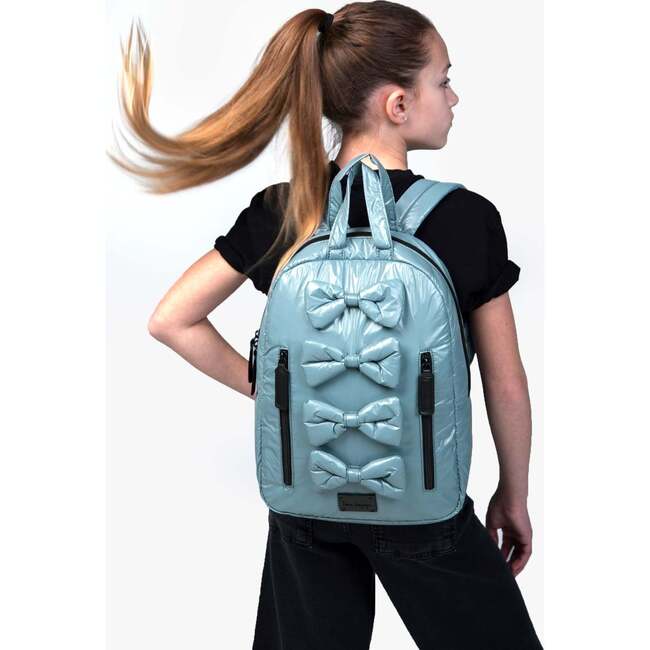 Midi Bows Backpack, Blue - Backpacks - 2