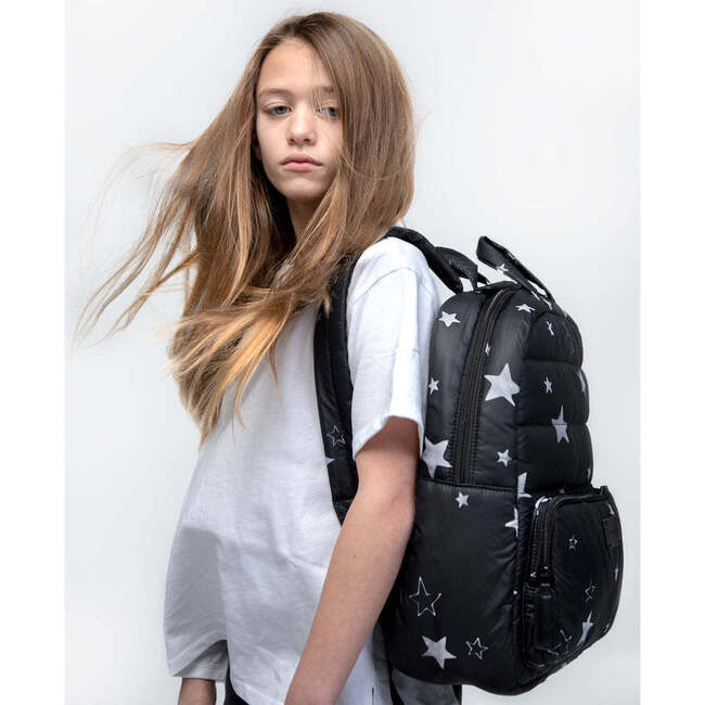 Classic Midi Backpack, Black Prints - Backpacks - 3