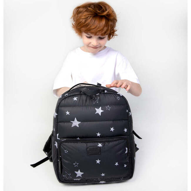 Classic Midi Backpack, Black Prints - Backpacks - 4