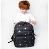 Classic Midi Backpack, Black Prints - Backpacks - 4
