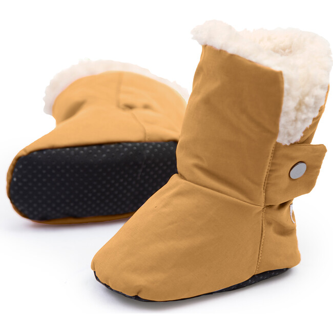 Baby Benji  Anti-Slip Sole Booties, Cognac - Booties - 3