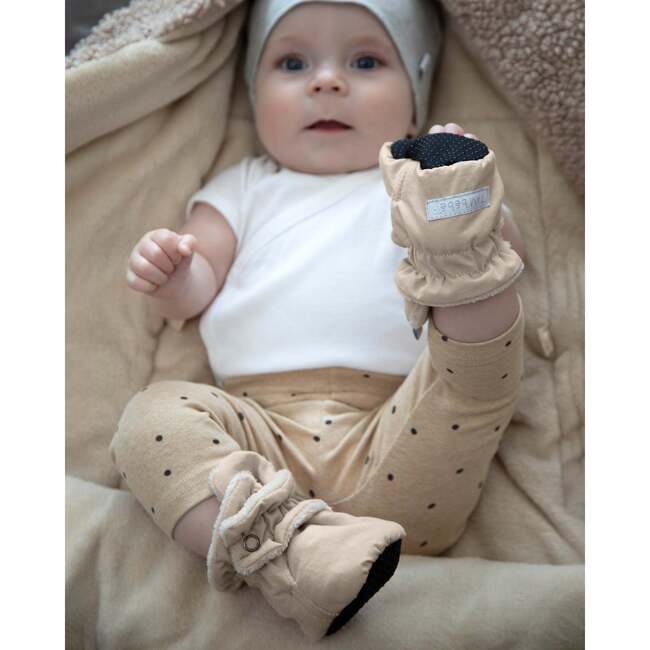 Airy Baby Booties With Anti-Slip Grip Soles, Brush - Booties - 2