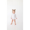 Darby Long Sleeve Bubble Romper Dress, White - Dresses - 3