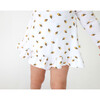 Darby Long Sleeve Bubble Romper Dress, White - Dresses - 5