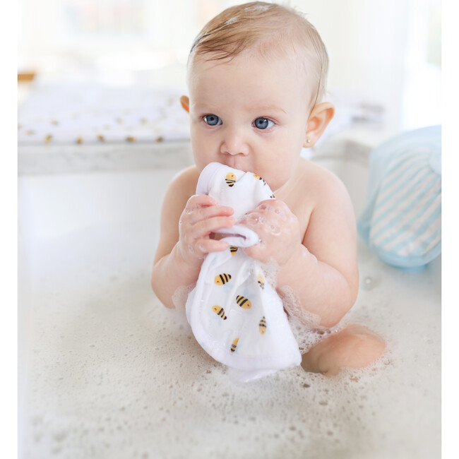 Darby 3-Piece Wash Cloth, White - Towels - 5