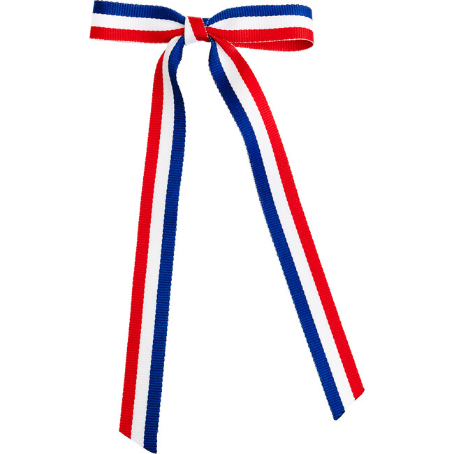 Patriotic Ribbon Bow, Red White & Blue
