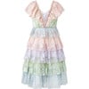 Flowerlet Lace Tiered Maxi Dress, Multicolors - Dresses - 1 - thumbnail