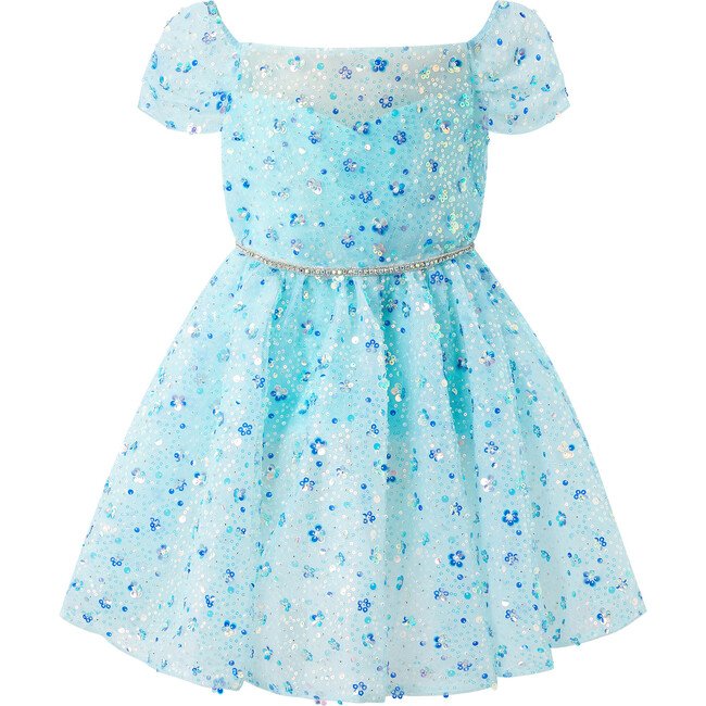 Fairy Princess Sequin Mini Dress, Powder Blue
