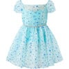 Fairy Princess Sequin Mini Dress, Powder Blue - Dresses - 1 - thumbnail