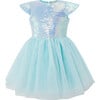 Belle Of The Ball Cap Sleeve Dress, Aqua - Dresses - 1 - thumbnail