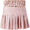 Sparkle Sequin Pleated Mini Skirt, Pink - Skirts - 3