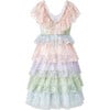 Flowerlet Lace Tiered Maxi Dress, Multicolors - Dresses - 3