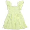 Smocked Flutter Sleeve Cover-Up Dress, Citron - Cover-Ups - 1 - thumbnail
