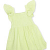 Smocked Flutter Sleeve Cover-Up Dress, Citron - Cover-Ups - 3