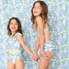 Garden Party Cutout One-Piece Swimsuit, Blue - One Pieces - 2