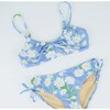 Garden Party Zig-Zag Stitch Tie-Back Bikini, Blue - Two Pieces - 3