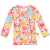Sandy Tie Front Footed Ruffled Kimono Set, White - Mixed Apparel Set - 2
