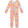 Sandy Footie Ruffled Zippered One Piece, White - Footie Pajamas - 1 - thumbnail