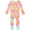 Sandy Footie Ruffled Zippered One Piece, White - Footie Pajamas - 2