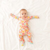Sandy Tie Front Footed Ruffled Kimono Set, White - Mixed Apparel Set - 5