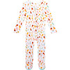 Ice Cream Parlor Footie Zippered One Piece, White - Footie Pajamas - 1 - thumbnail