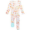 Ice Cream Parlor Footie Zippered One Piece, White - Footie Pajamas - 2