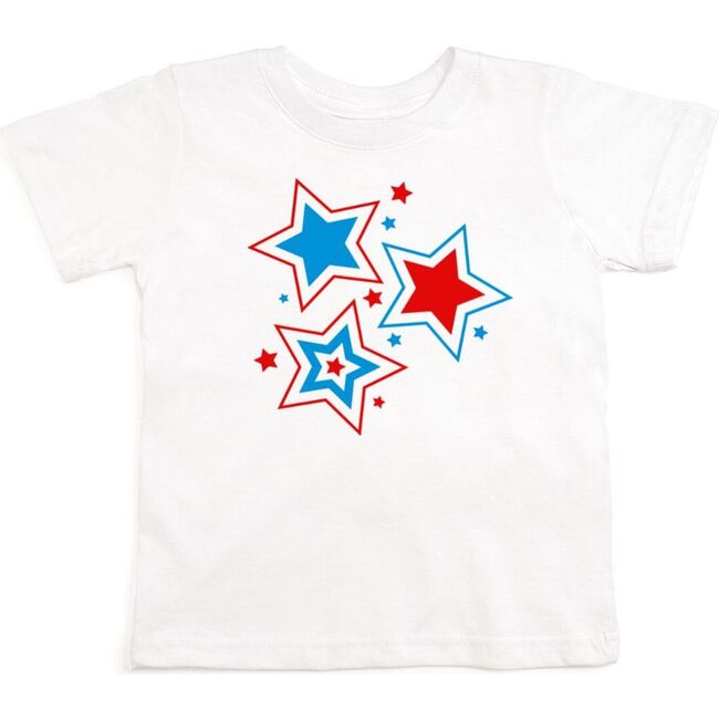 Patriotic Star Short Sleeve T-Shirt, White