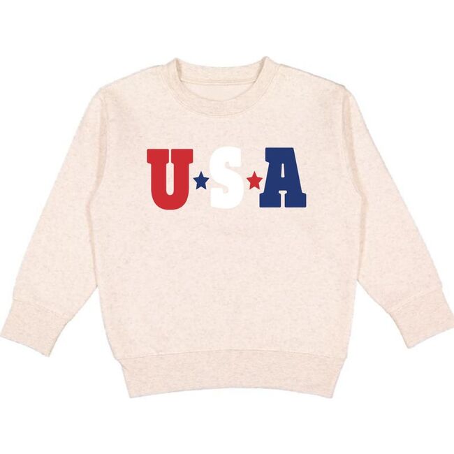USA L/S Sweatshirt, Natural