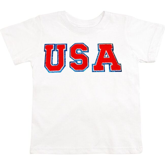 USA Patch S/S Shirt, White - Shirts - 1