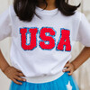 USA Patch S/S Shirt, White - Shirts - 2 - thumbnail