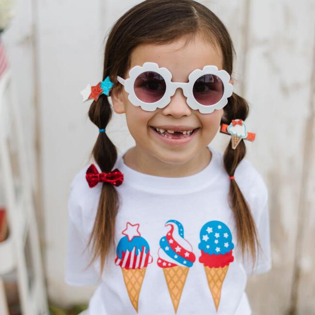 Patriotic Ice Cream S/S Shirt, White - Shirts - 2