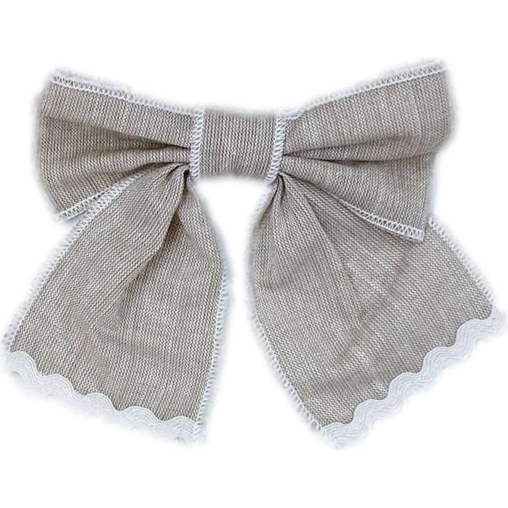 Ashlyn Linen Petite Hair Bow - Hair Accessories - 1
