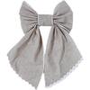 Ashlyn Linen Hair Bow - Hair Accessories - 1 - thumbnail