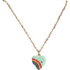 Retro Rainbow Heart Necklace MINT - Necklaces - 1 - thumbnail
