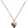 Retro Rainbow Heart Necklace WHITE - Necklaces - 1 - thumbnail